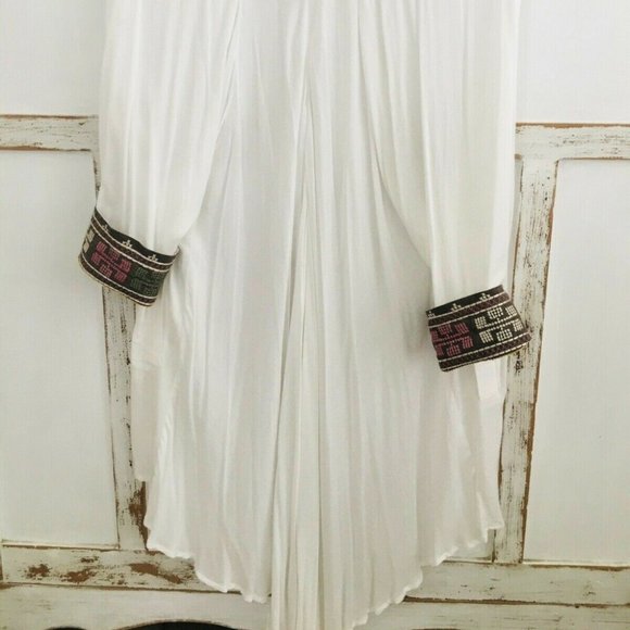 ARNHEM Moonshine Embroidered White Kimono Duster - Picture 10 of 11